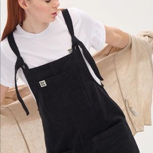 Brand New with Tags black corduroy Lucy & Yak overalls.
